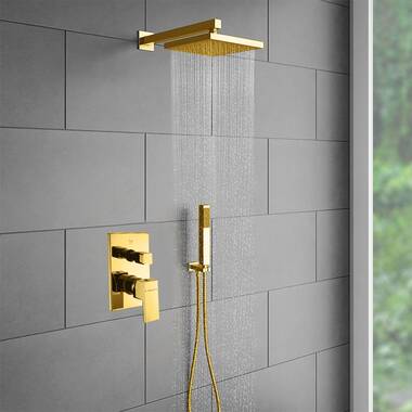 Fontana Balsamo Gold In-Wall Thermostatic Mixer Bathroom Shower