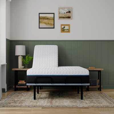 12" Split Top King Soft Memory Foam Mattress With Phase Change Cooling Fabric