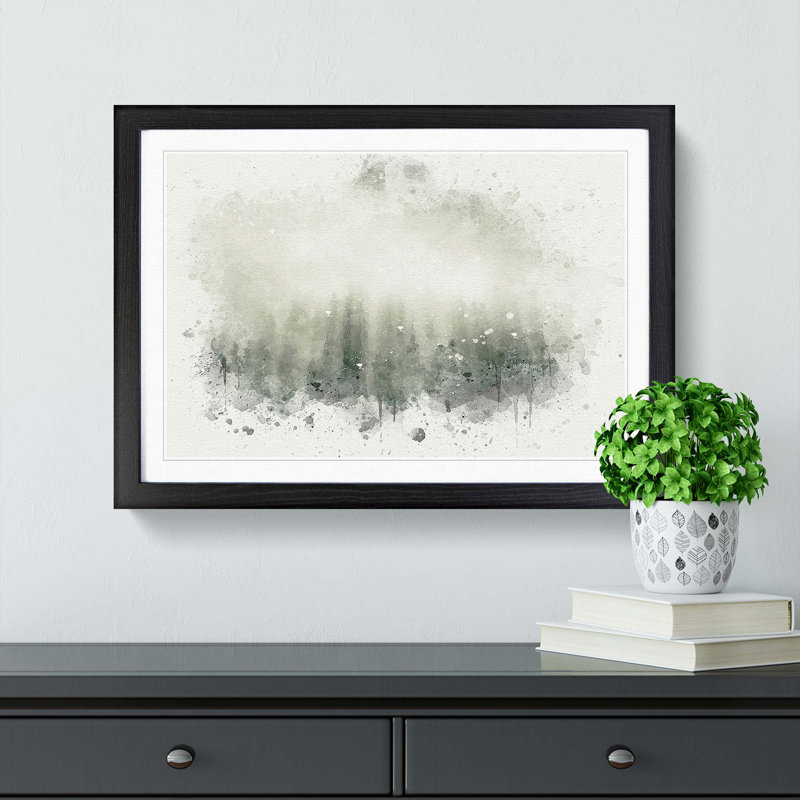 Moody Forest in Misurina Italy - Picture Frame Graphic Art Print, Black Framed, 36cm H x 48cm W x 2cm D