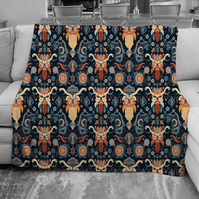 Viking Warrior Throw Blanket, Throw