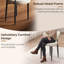 Chenille, ensemble de 6 chaises de salle à manger avec pieds en métal, beige-132839760