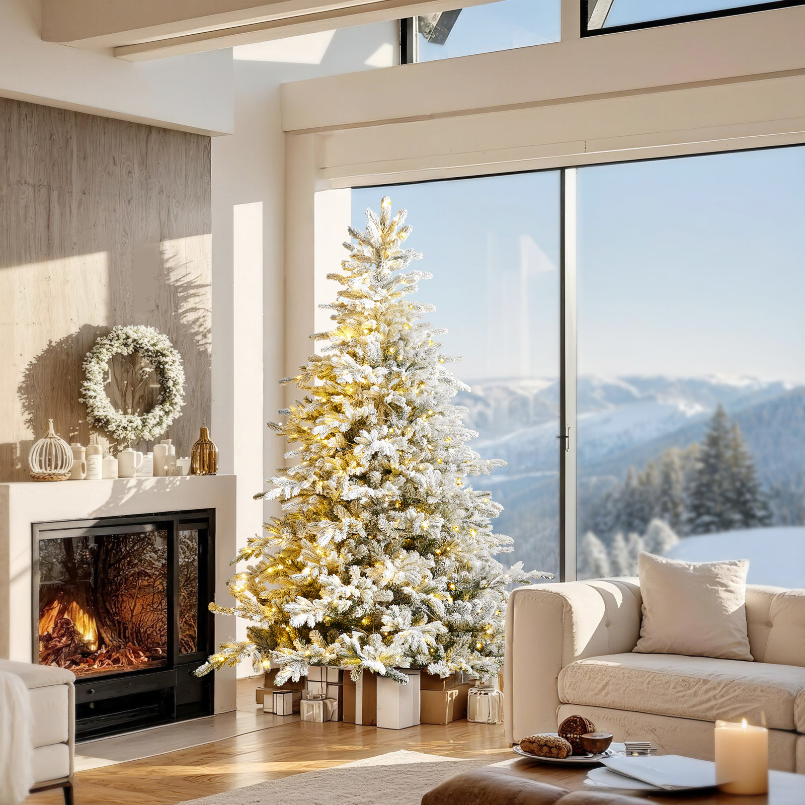 Pre-Lit Fir Christmas Tree, 7.5'