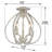 Plafonnier demi-encastré géométrique de style lustre 3 lumières de 14 po Edgebrooke