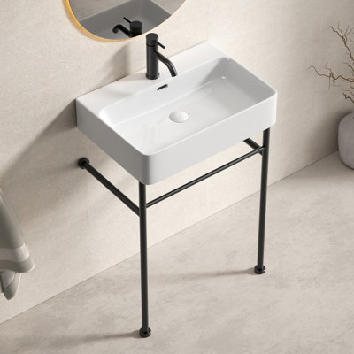 Petite baignoire de salle de bain industrielle en acier céramique de 24 po à économie d'espace