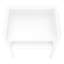 Contemporary Bedroom Accent Table With White Finish And Adjustable Legs Storage