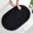 Yirddeo Bath Mat Oval Rug With Pom, Boho Rugs For Bedroom And Bathroom With Non Slip-810954220-810954230