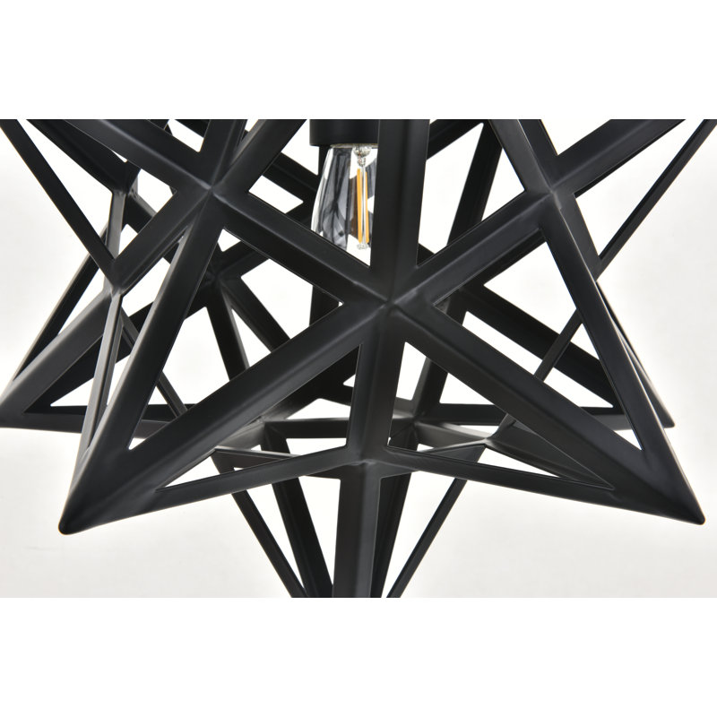 Luminaire suspendu 1 lumière Brighton, H 17,5 po x l 15,8 po x P 15,8 po