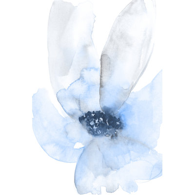Cobalt Flower I by Jennifer Goldberger - Wrapped Canvas Print