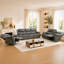  Ensemble de salon inclinable manuel 3 pièces avec haut-parleurs Bluetooth, porte-gobelets et console de rangement Adwin-396479696