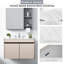 Plateau de meuble-lavabo blanc 43 po avec dosseret de 4 po et surface en pierre frittée teintée 43 po, dosseret encastré uni