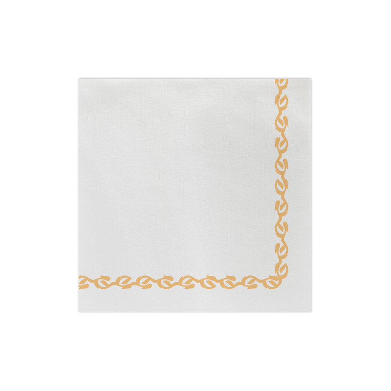 Papersoft Napkins Florentine Dinner Napkins, White/Yellow