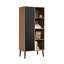 H 58 po x l 26 po x P 16 po - Armoire de rangement en bois avec tablettes réglables, noyer naturel