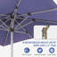 Parasol de patio rectangulaire avec manivelle et fonction d'inclinaison (base non incluse)-490865561-490865564
