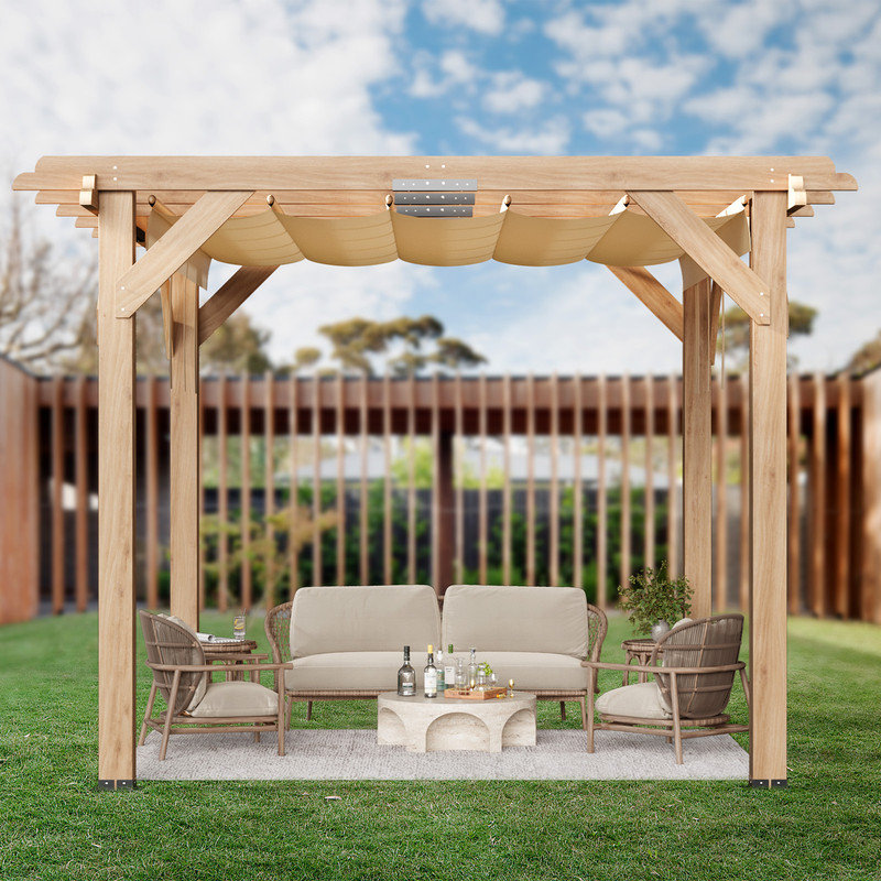 Carport Wood Corner Garage Shed, 18" H x 29" W x 233.5" D