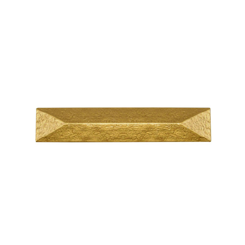 Poignée barre 3 3/4 po Rustic Pyramid, Or luxueux