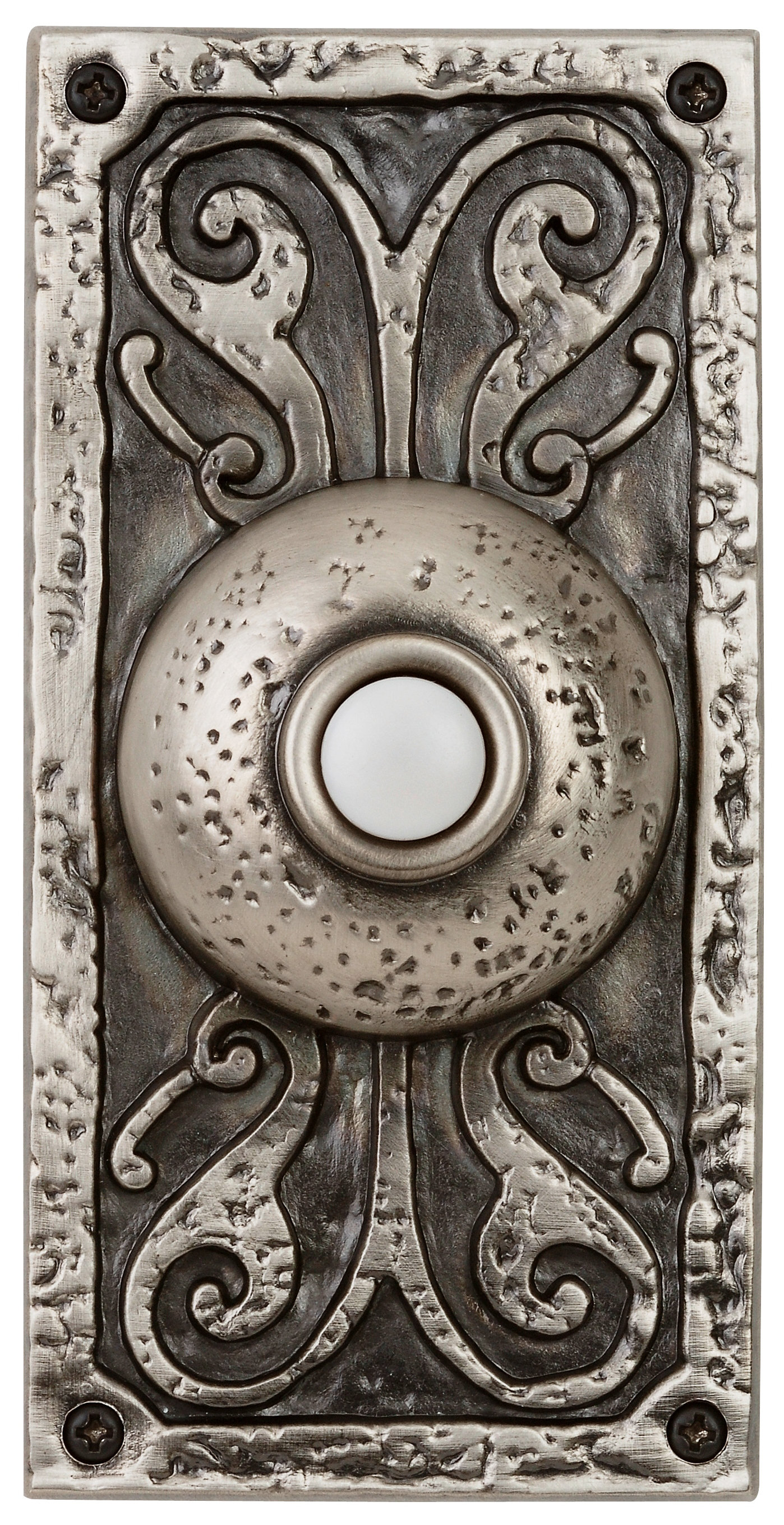 Fleur De Lis Living Surface Mount Push Button in Antique Pewter ...