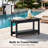 35.5" Shower Bench, HIPS Shower Stool with Shelf, Shower Seat 400 Lbs Capacity, Indoor & Outdoor Multi-Functional for Bathroom, Entryway, Garden, Black-75284315-75284313