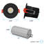 Projecteur encastré à DEL 2 pouces avec garniture interchangeable Luxrite, J-Box, 8 W, 600LM, 5CCT, faisceau 60 °, à intensité variable, Twist N’ Lock, CRI 90, noir, paquet de 2-121388152