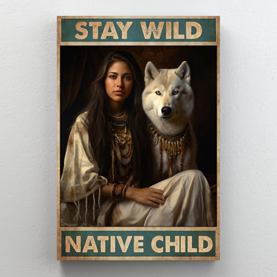 Stay Wild Native Child - Rectangle, impression sur toile tendue