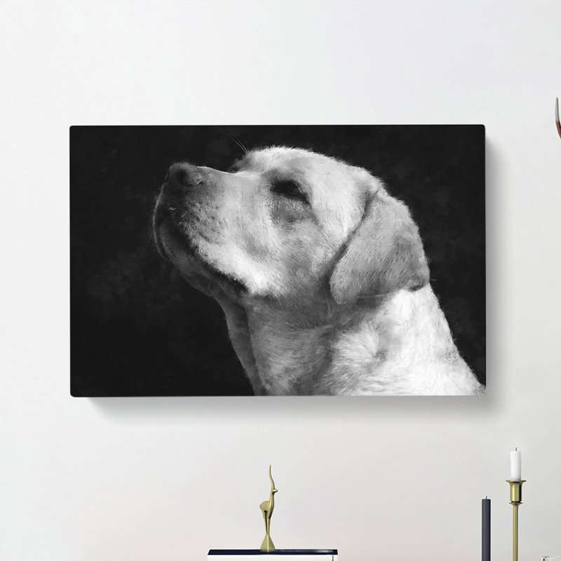 Labrador Dog - Wrapped Canvas, 40cm H x 60cm W x 3cm D