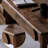 Modern style solid wood desk-375340615