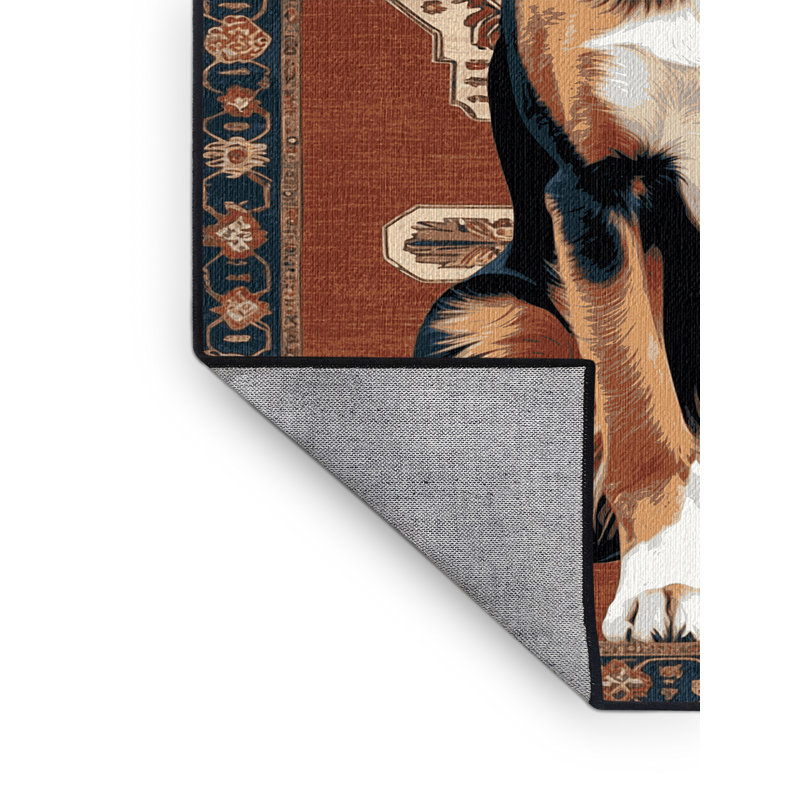 Washable Afghan Hound Dogs Area Rug, Rectangle 5' x 7'