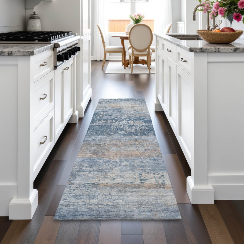 Machine Washable Indoor/Outdoor Meredith ACN2146 Abstract Rug, Runner 2'3" x 7'6"