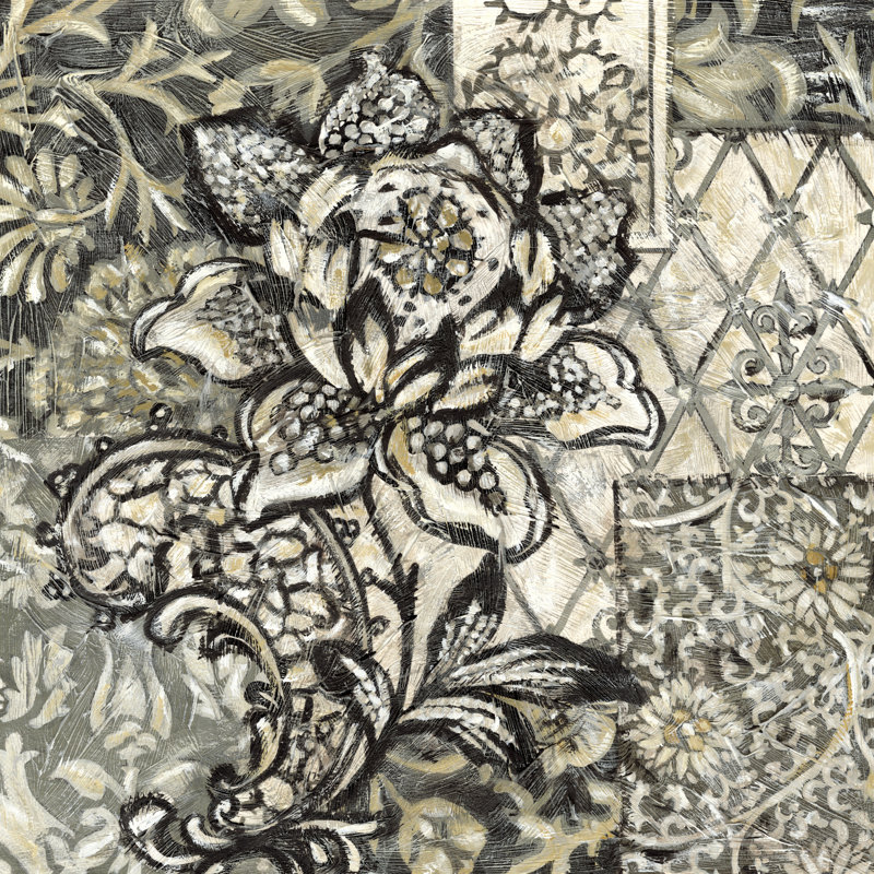 Graphic Chintz II (D) by Chariklia Zarris - Wrapped Canvas Painting, 122cm H x 122cm W x 3.8cm D