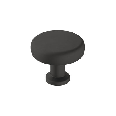 Bouton d'armoire noir mat Factor 1-1 / 4 pouces (32mm)