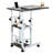 C Shaped End Table Height Adjustable, Couch Side Table with Charging Station