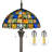 Tiffany Style Floor Lamp With Stained Glass Shade, Antique Pole Design, And Zipper Switch Control For Living Room, Study, Or Office Lighting