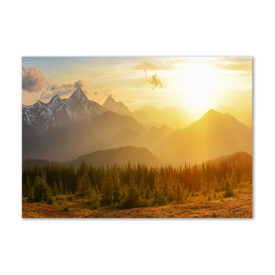 Sunset Mountains - Wrapped Canvas Print