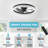 Modern LED Ceiling Fan With Light, Dimmable  & Remote Control For Bedroom, Kitchen & Living Room-1485221391