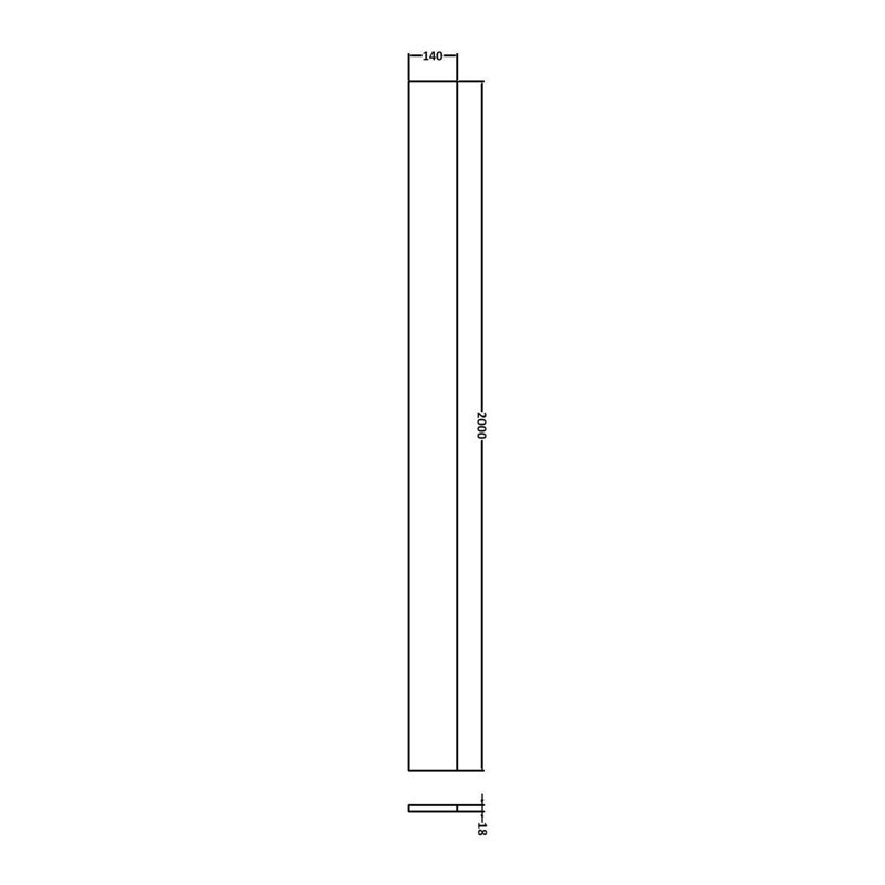 2000mm Plinth, Gloss Grey