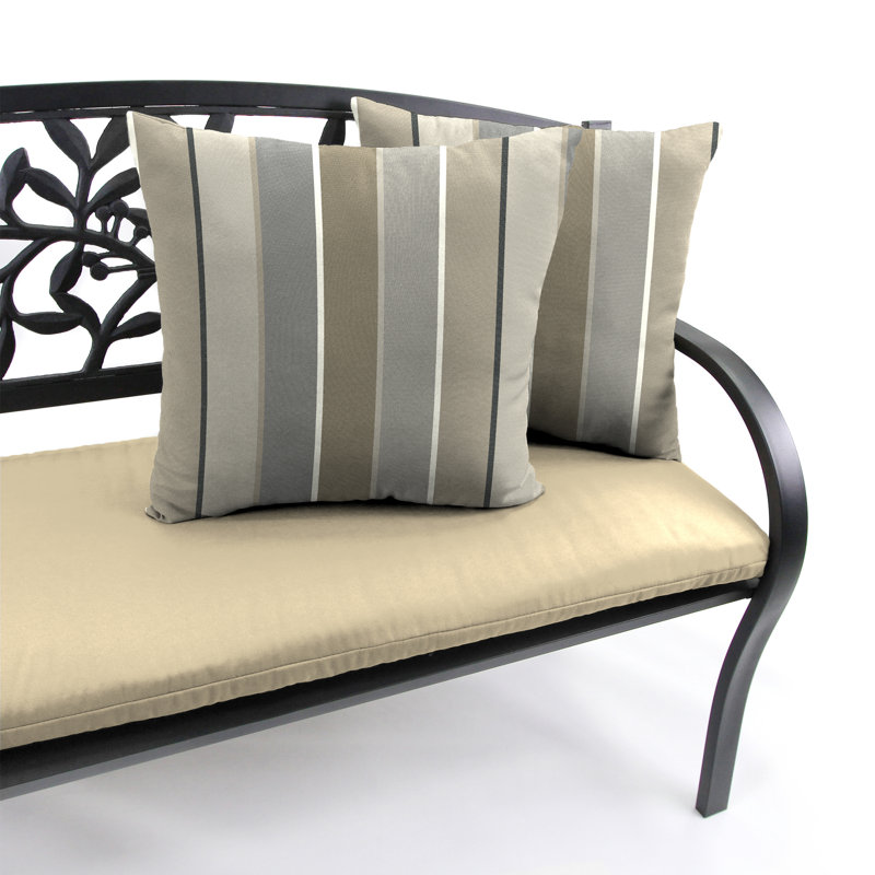 Sunbrella Outdoor Throw Pillow, Milano Char Striped