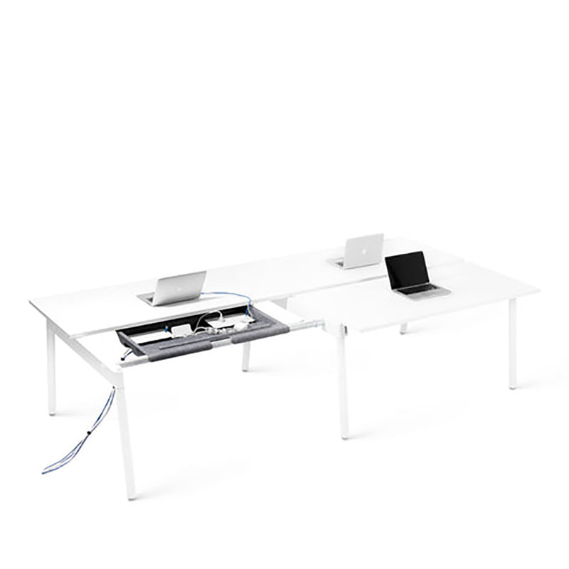 Plateau d'alimentation et bloc Series A, H 23,5 po x l 180 po x P 14,5 po, Noir, noir, noir, noir