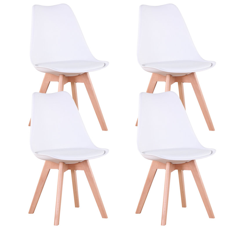 Quade Upholstered Dining Chair, White, 4