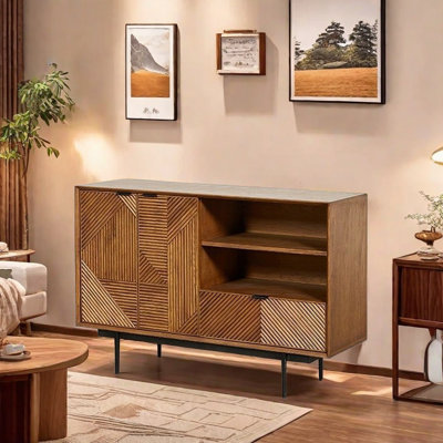 Hand-Carved Accent Cabinet