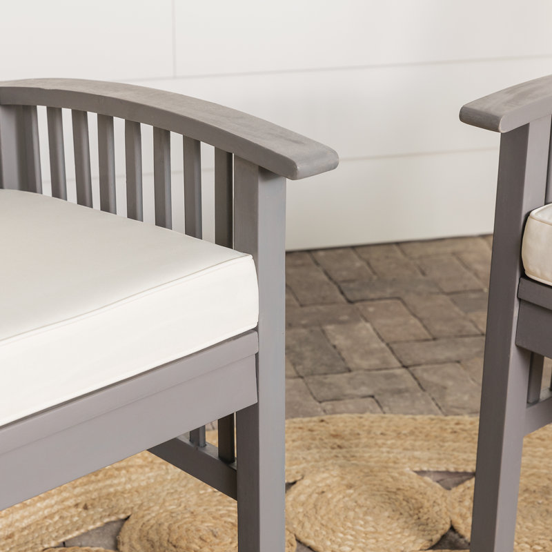 Acacia Patio Dining Armchair, Grey Wash