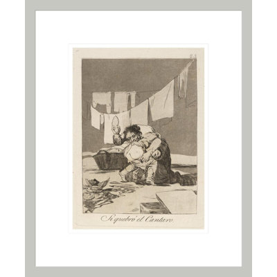 Si quebró el Cantaro. (Yes he broke the pot.) by Francisco de Goya -Framed Giclee Print
