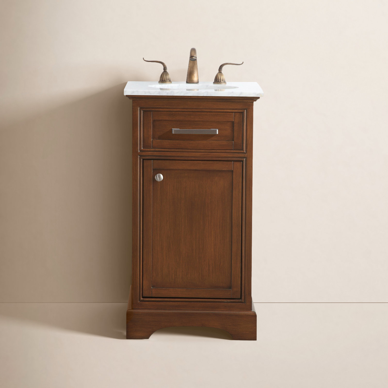 Hermes 19'' Single Bathroom Vanity, Teak
