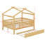 Lit double en bois avec lit gigogne simple, structure de lit en bois avec toit et barrière de sécurité pour enfants, adolescents, garçons ou filles-1283996512-1283996517