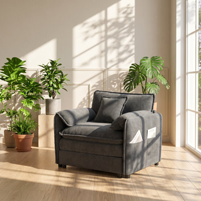 Avery 41.73" W x 33.86" D x 33.46" H Chenille 1-Seat Modular Sofa Chair