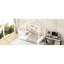 Lit plateforme simple en métal blanc - choix de chambre à coucher moderne. Fabrication robuste. Pas de sommier tapissier. Processus d'assemblage simple. 75 po x 39,2 po. Poids de 42 lb. Hauteur de 63,8 po. 18 pièces de lattes incluses