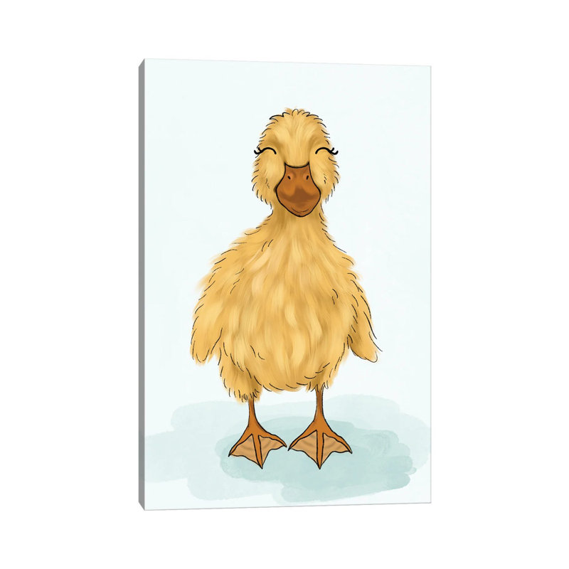 Baby Duck 1 Piece Wrapped Canvas Wall Art, 20.32 cm H x 30.48 cm W