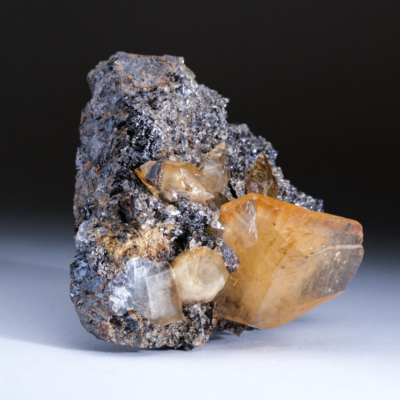 Golden Calcite With Sphalerite Crystal From Elmwood Mine, Tennessee (4 Lbs)