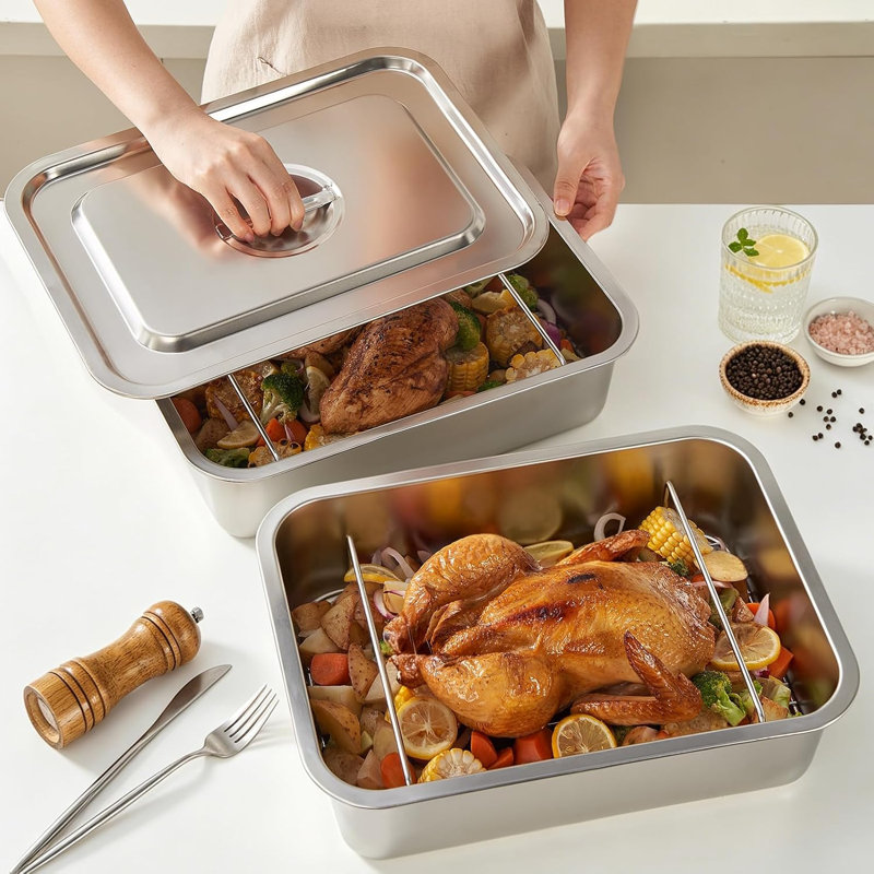 LUMARA HOME Stainless Steel Roasting Pan