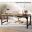 Solid Wood Steel Executive Desk