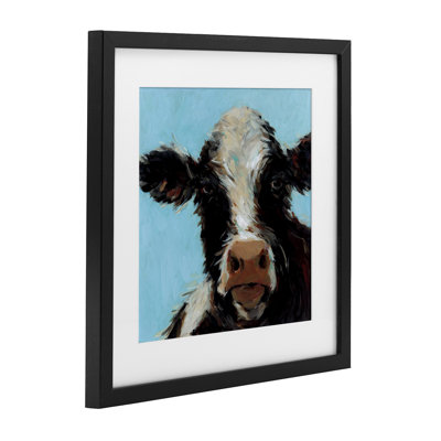 «Cow with Wispy Hair», reproduction encadrée sous verre, conception de Wani Pasion