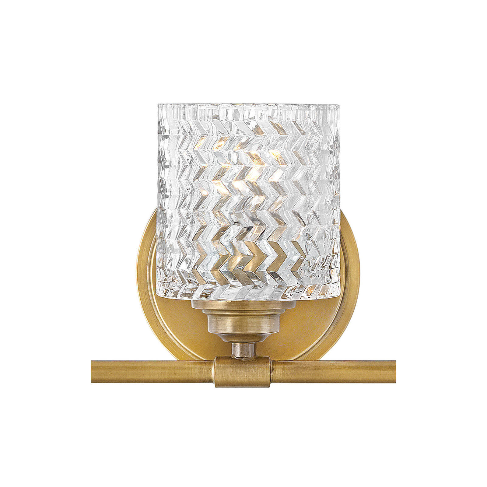 Adley 3 Light Frosted Dimmable Vanity Light, Heritage Brass